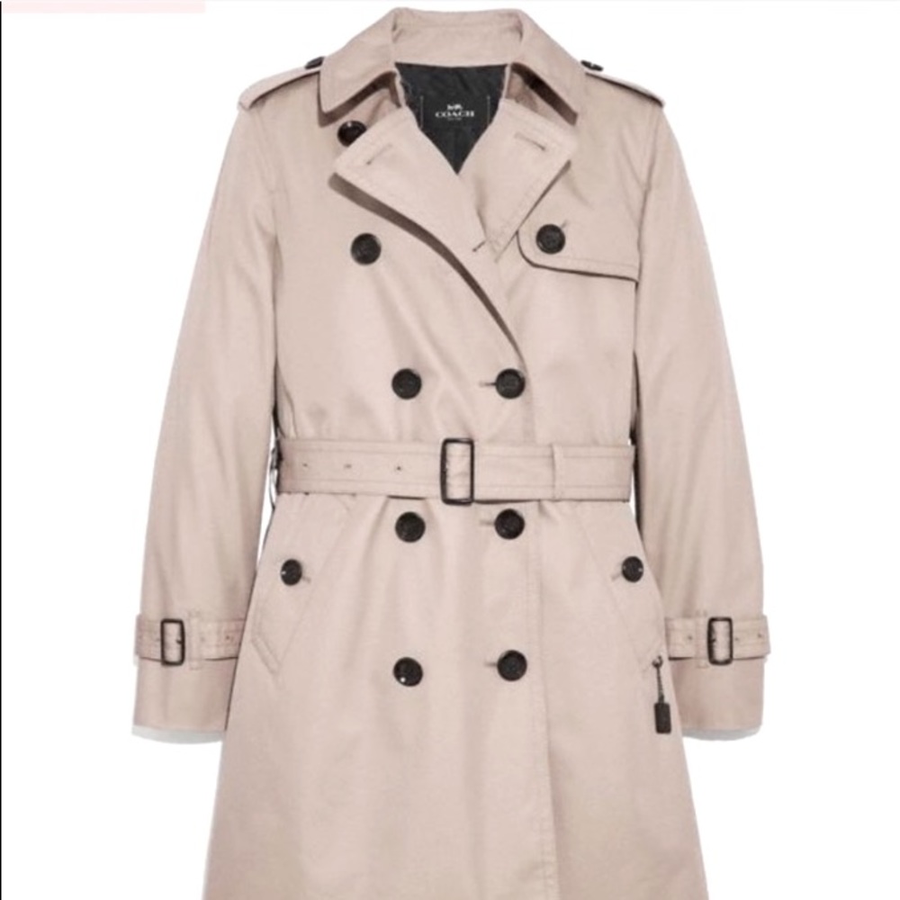 Coach long Tranche coat size XL